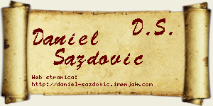 Daniel Sazdović vizit kartica